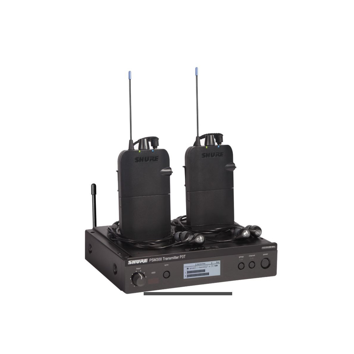 Kit PSM300 con 1 P3T, 2 P3R, 2 SE112-GR. 606-630 MHz.