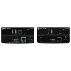 Kit Tx/Rx OMEGA 4K/UHD HDMI y USB sobre HDBaseT (70mts) con Control y PoE.