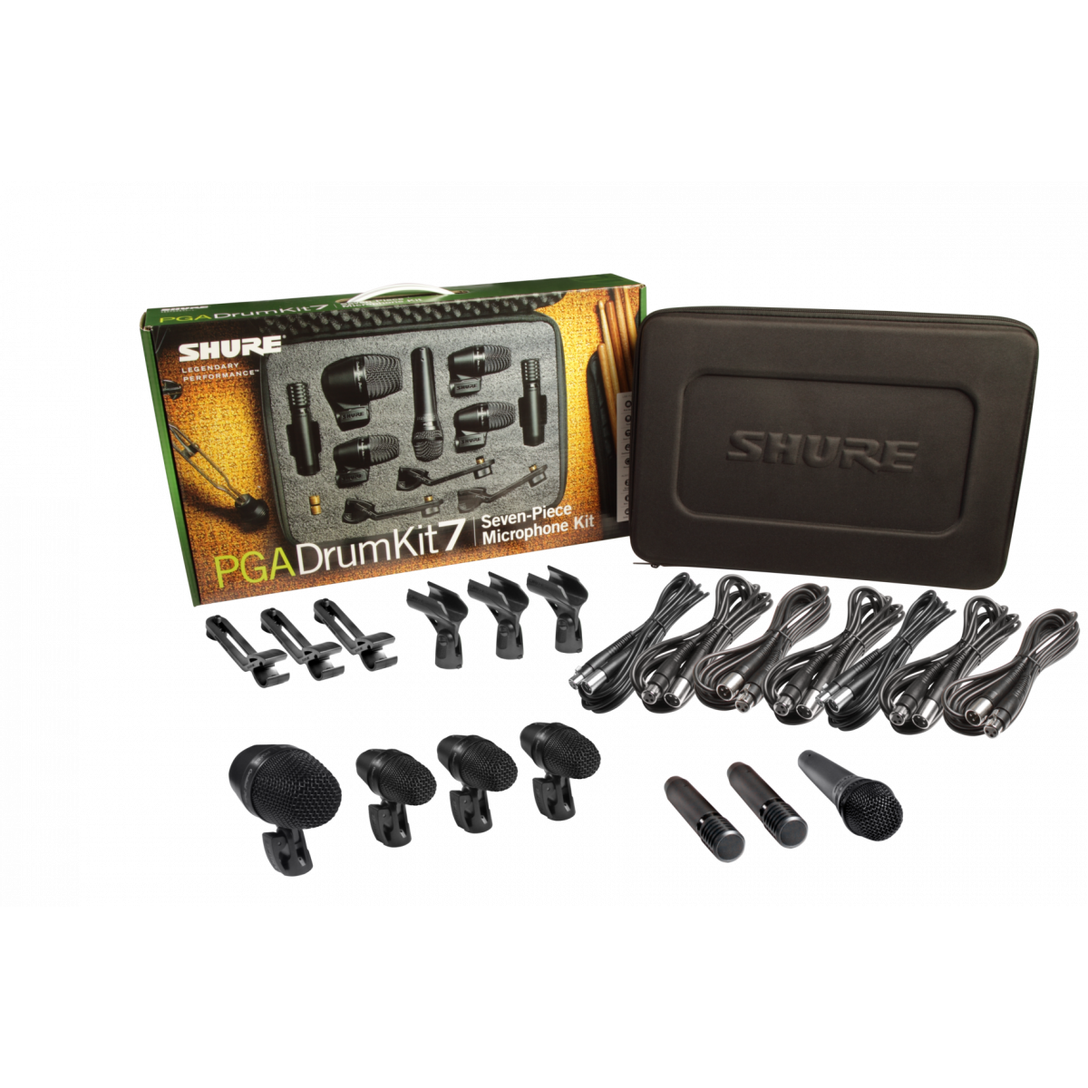 Kit de 7 micrófonos para batería PGA52, 57, 56(x3), 81(x2)