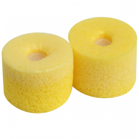 Kit 10 Almohadillas Espuma para Earphones. Color amarillo.