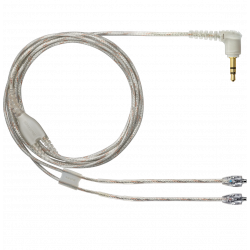 Cable Recambio 115cm con jack acodado para Auriculares SE. Transparente.