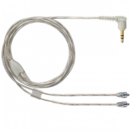 Cable Recambio 115cm con jack acodado para Auriculares SE. Transparente.