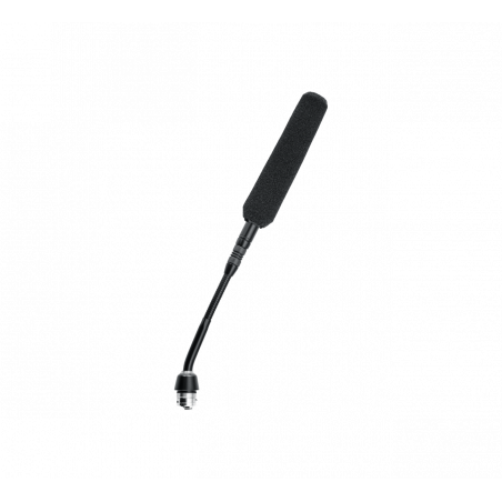 Micrófono Flexo 15cm Led Bicolor Mini-Cañón con Previo. Negro