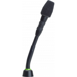 Micrófono Flexo 15cm Led Bicolor Cardioide Sin Previo. Negro