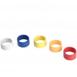 Kit de 5 anillos identificadores de color para transmisores BLX, GLX-D, PG, PGX, SLX, ULX y UHF-R
