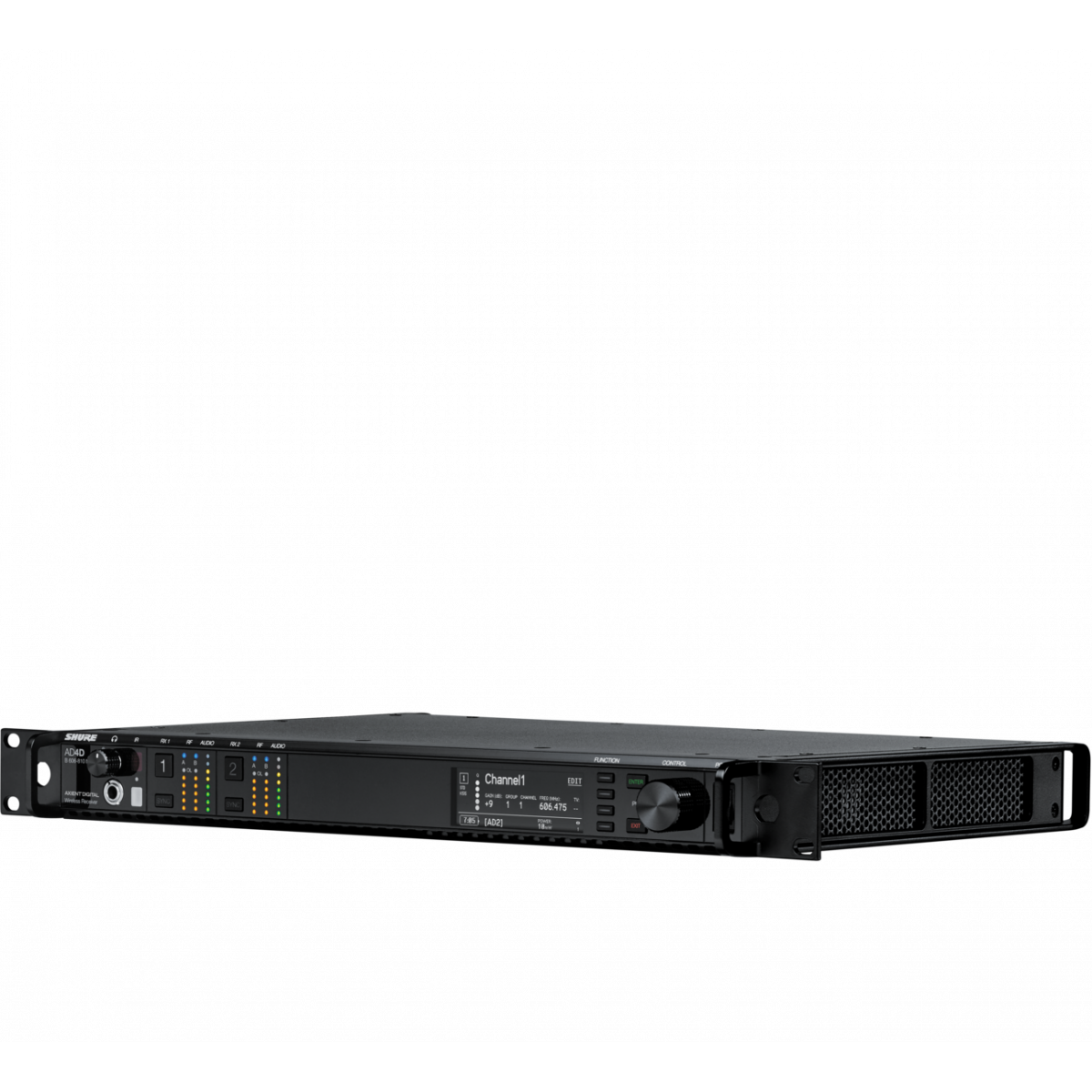 Receptor Digital Quad AC/DC 1U Rack con cable y antenas. 470-636MHz