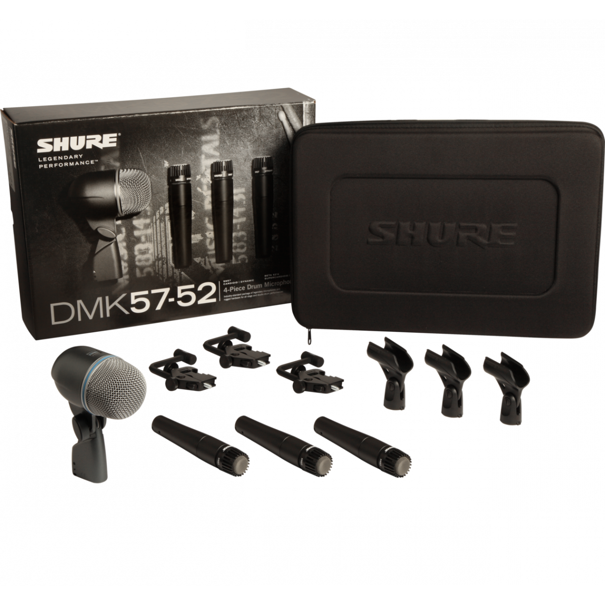 Kit Micrófonos para Batería incluye 3 x SM57 y 1 x Beta52