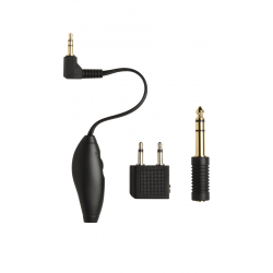 Kit de Adaptadores para Avión con Control de Volumen para Earphones