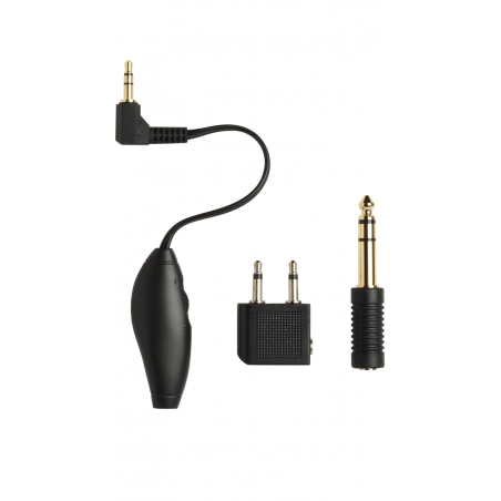 Kit de Adaptadores para Avión con Control de Volumen para Earphones
