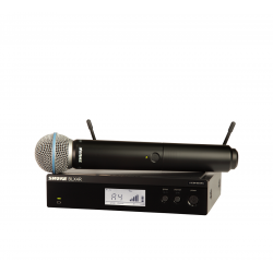 Sistema inalámbrico BETA58 de mano con receptor enracable. 606-630MHz