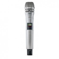 Transmisor de mano con Cápsula KSM8. Color níquel. 470 - 636 MHz