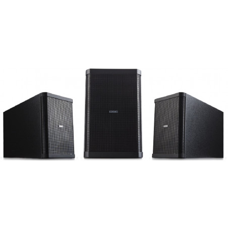 Sugbrave superficie 2x8". 200W 70/100V 250W 8Ω. Negro.