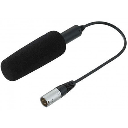 Micrófono de cañón monocanal. Conector XLR de 3 pins
