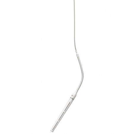Micrófono mini-condens Mini-Cañón Previo y Adaptador de soporte. Blanco.