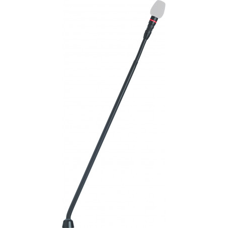 Micrófono Flexo 38cm Anillo Rojo Sin Previo Sin Cápsula. Negro