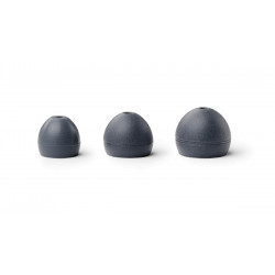 Kit 10 Almohadillas Goma para Earphones. Tamaño Grande. Color gris.