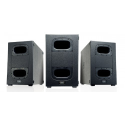 Subgrave Cardiode auto-amplificado 2x12”, madera, Classe D 3600W, DSP