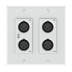 Panel pared 4 Entradas XLR Mic/Línea a Dante/AES67. POE. B&N