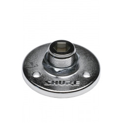 Base para Montaje de micro en Superficie rosca 5/8". Plateado mate.