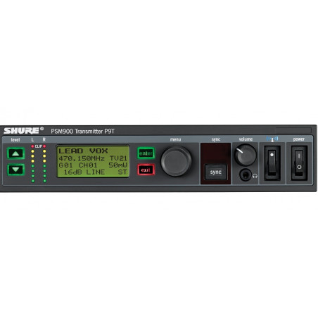 Transmisor PSM900 UHF hasta 20 sistemas compatibles. 506-542MHz.