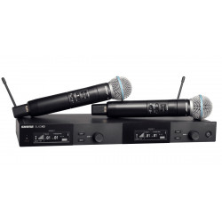 Sistema Inalámbrico de mano BETA58A Dual y receptor Dual. 518-562MHz