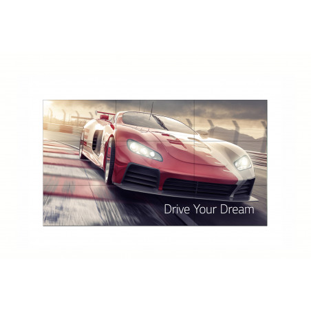 Monitor videowall 55" alto brillo 500 cd/m²  separ. 0.9 mm BTB. Uso 24/7