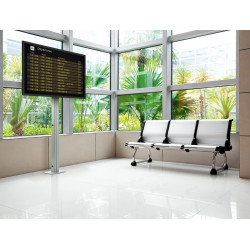 FM2044 Floor mounted, single pole 200cm, 400x400 black