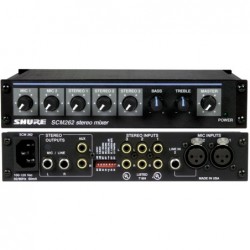 Mezclador de Micrófonos Estéreo 2 Entradas 1/2U con Rack-Kit