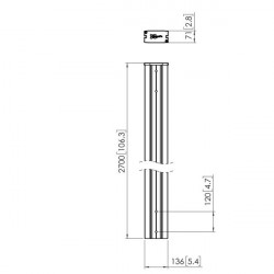 PUC 2927 Tubo de 270 cm negro