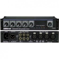 Mezclador de Micrófonos Estéreo 4 Entradas 1/2U con Rack-Kit