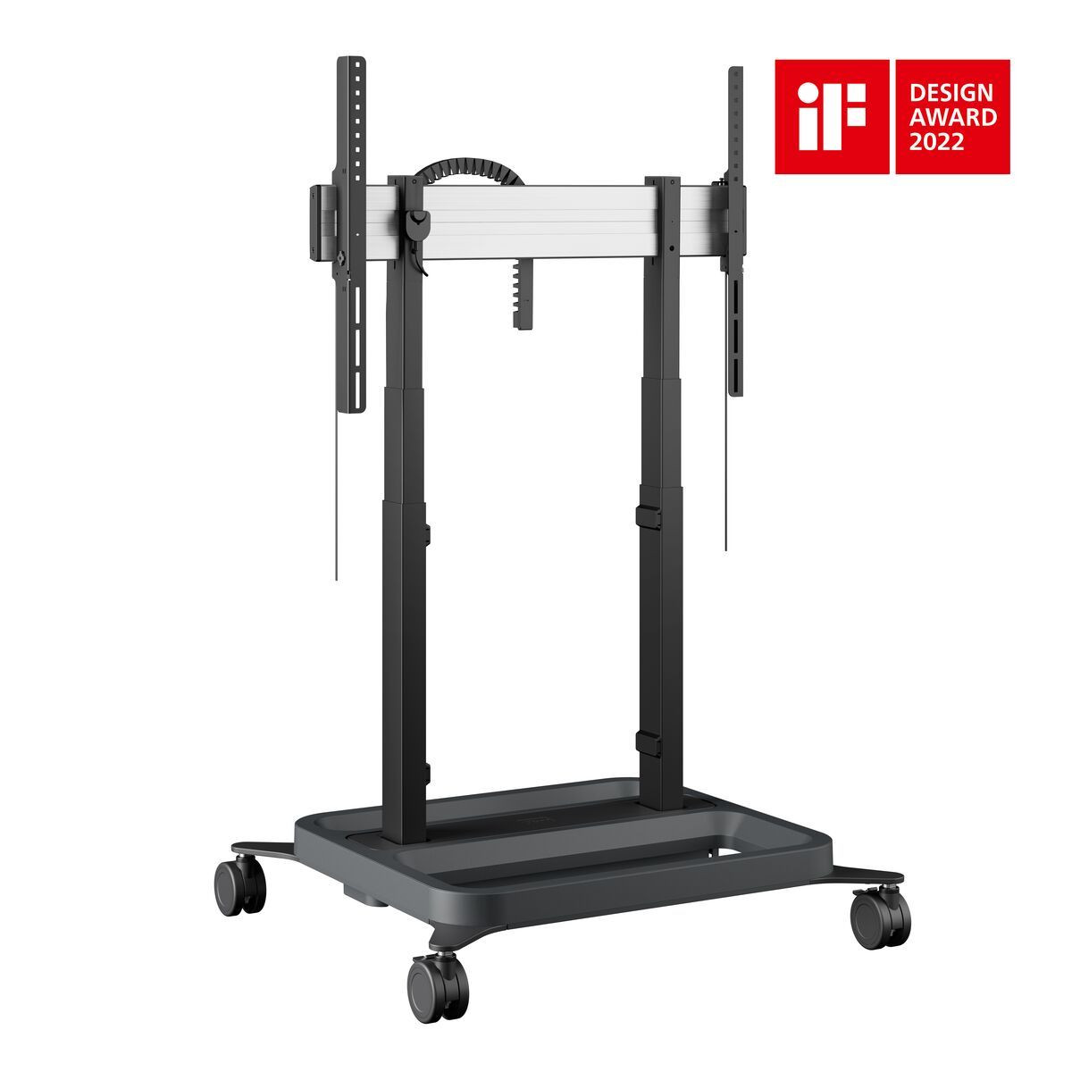 RISE 5308 Trolley con soporte elevador de pantalla eléctrico 80 mm/s (negro, EU)