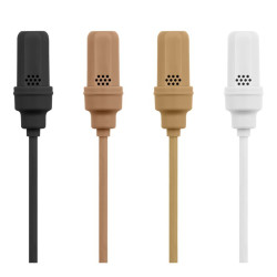 Micrófono lavalier cardiode en color marrón