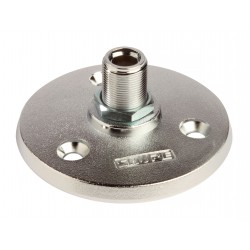 Base para Montaje de micro en Superficie rosca 5/8". Plateado.