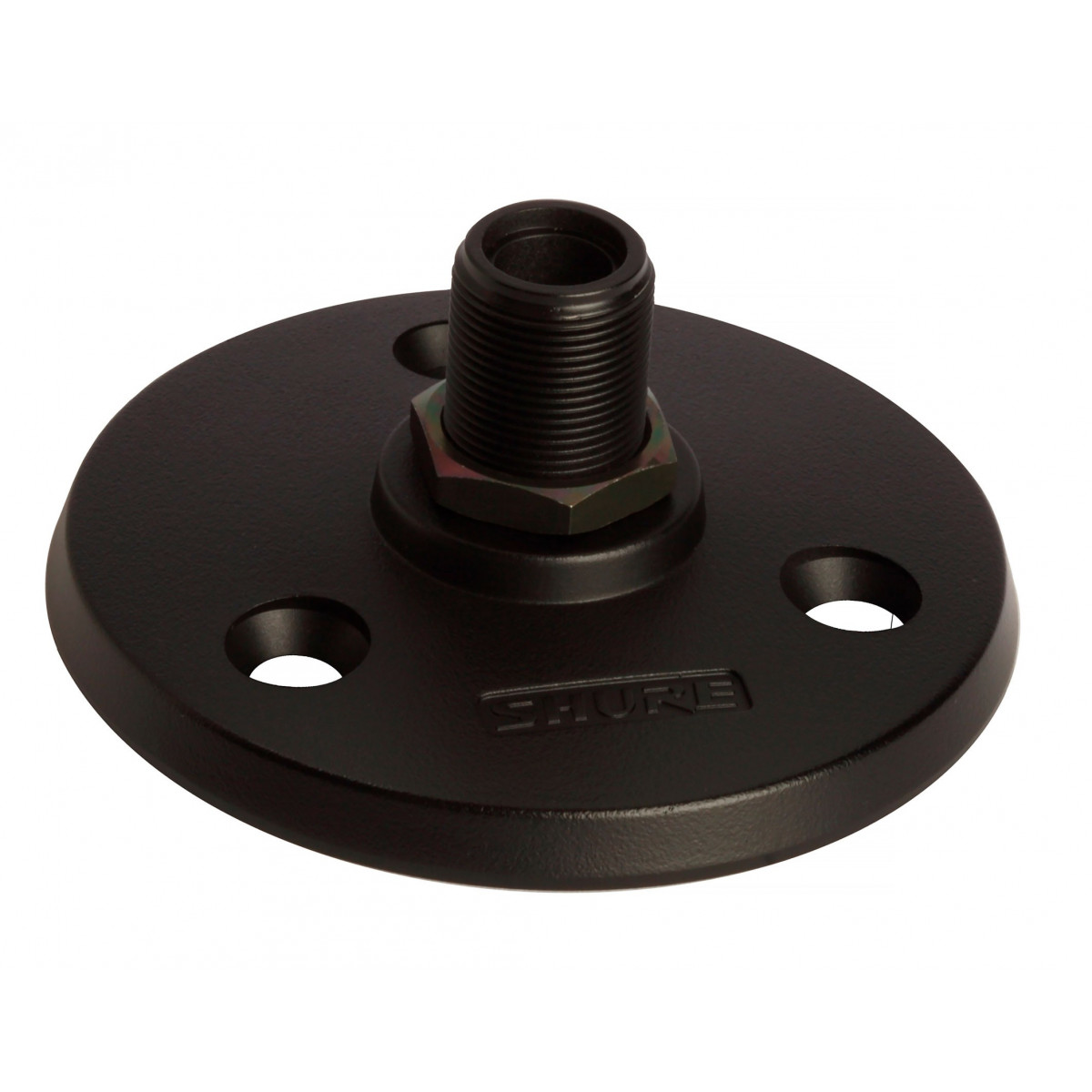 Base para Montaje de micro en Superficie rosca 5/8". Negro.