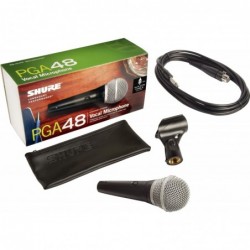 Micrófono Dinámico Vocal con Pinza y Cable Jack / XLR