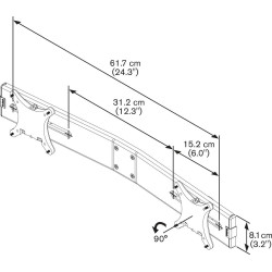 PFA 9102 Adaptador Montaje de doble monitor para PFD