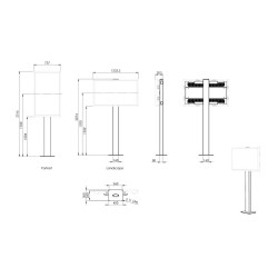 POF 7601 Soporte de suelo para exteriores para LG 49XE4F