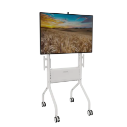 LSCU Voyager Large Manual Height Adjustable AV Cart, blanco