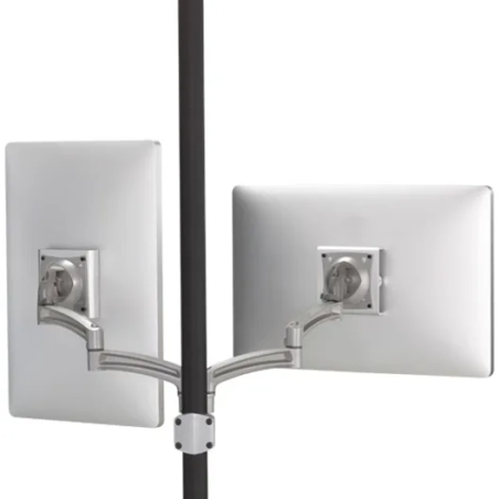 K2P Pole Mount Articulating Arms, Dual Monitors