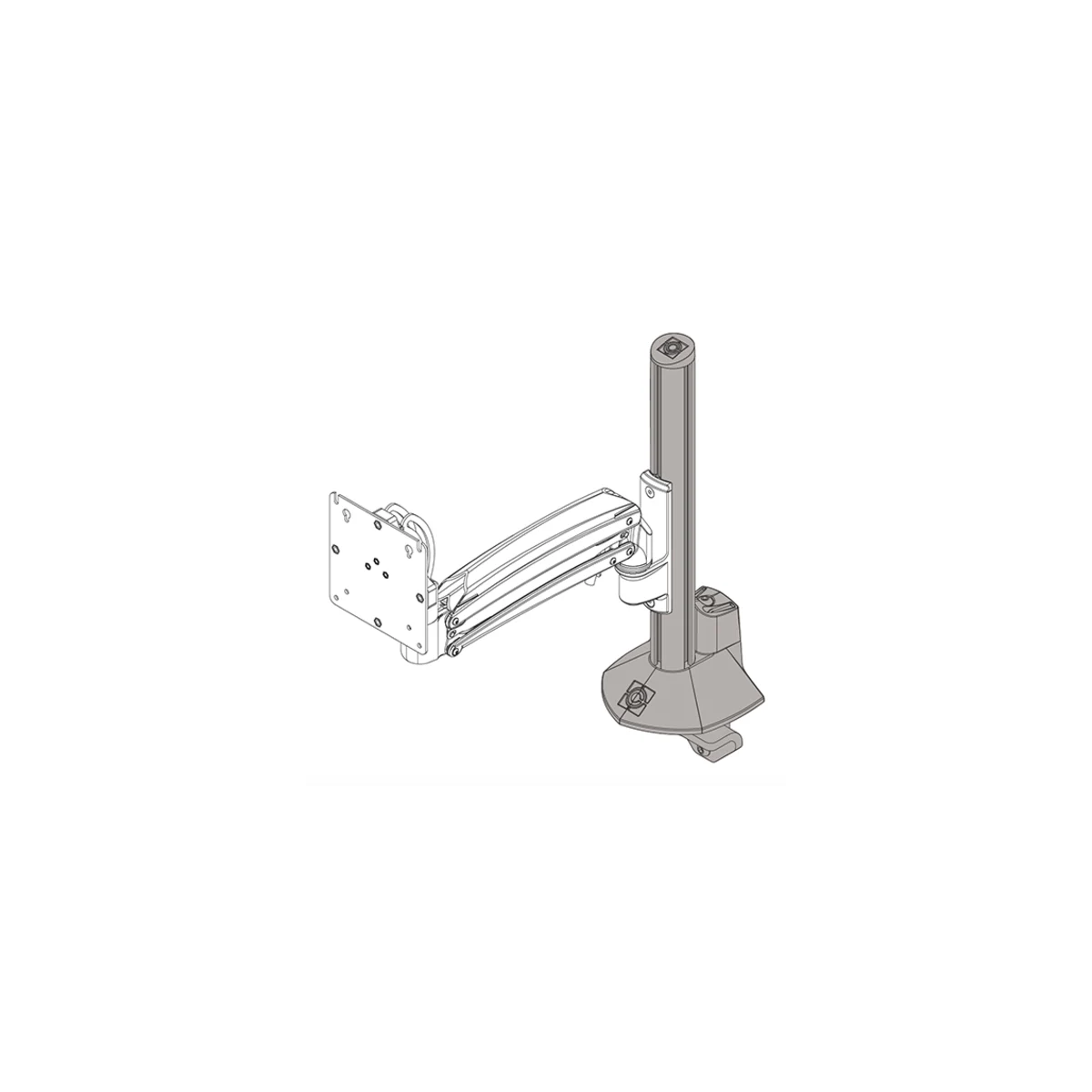 KXC K1C K2C Accesorio de base de abrazadera de escritorio de columna, negro