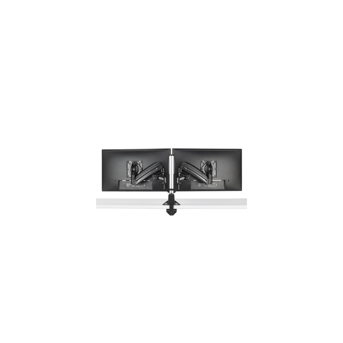 KX Low-Profile Dual Monitor Arm, Column Desk Mount, Black