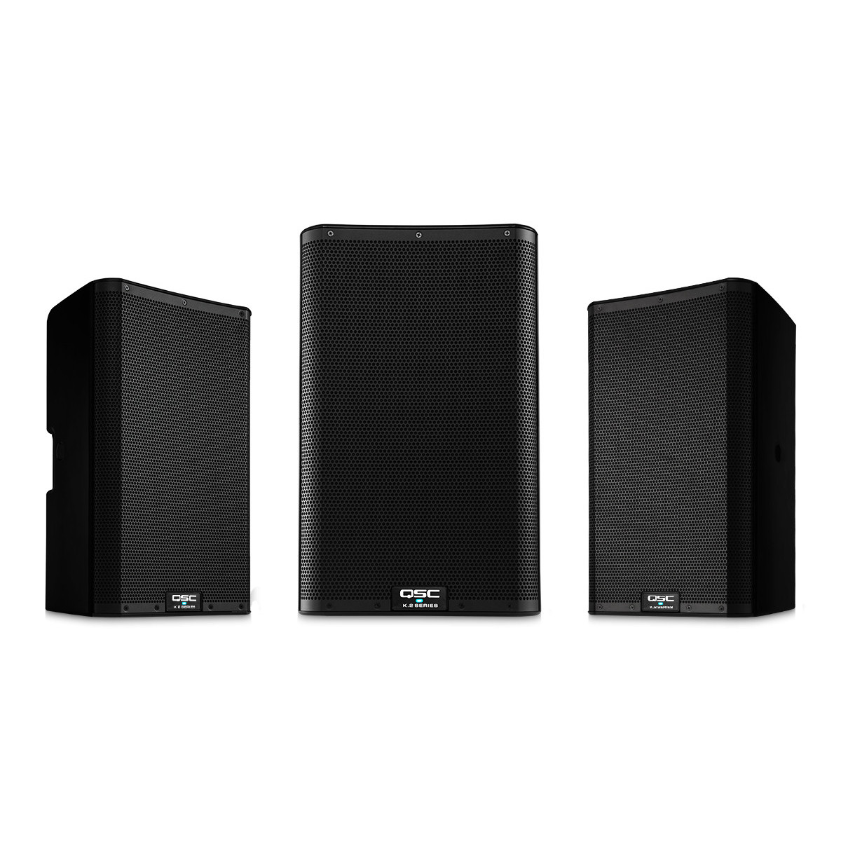 Caja dos vías auto-amplificada 10” + 1,4”, 90°, ABS, 2000W Clase D, DSP