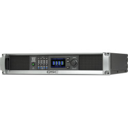 Etapa Q-Sys 4x 1000W@70V/100V/8Ω, 1500W@4Ω, 1000W@2Ω. Euroblock y QLAN. 2U.