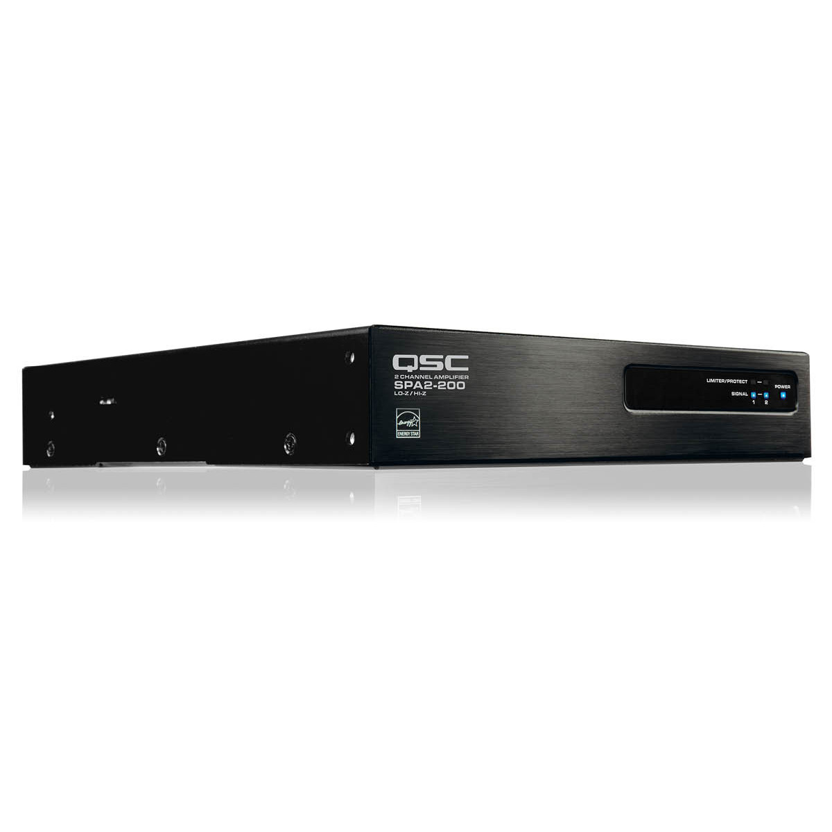 Amplificador de 2x 200W@ 8Ω/4Ω; Bridge 400W@ 8Ω /4Ω; 350W@ 70/100V. 1/2"U.